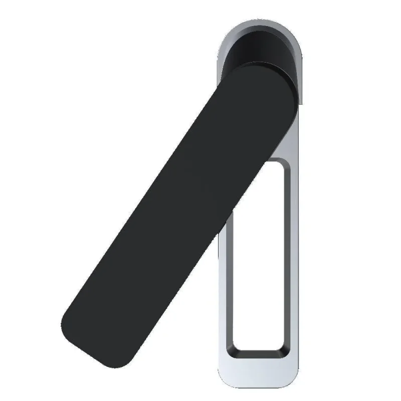 Just Taps Axel Single Lever Basin Mixer Matt Black Handle Chrome detail view - Image 3
