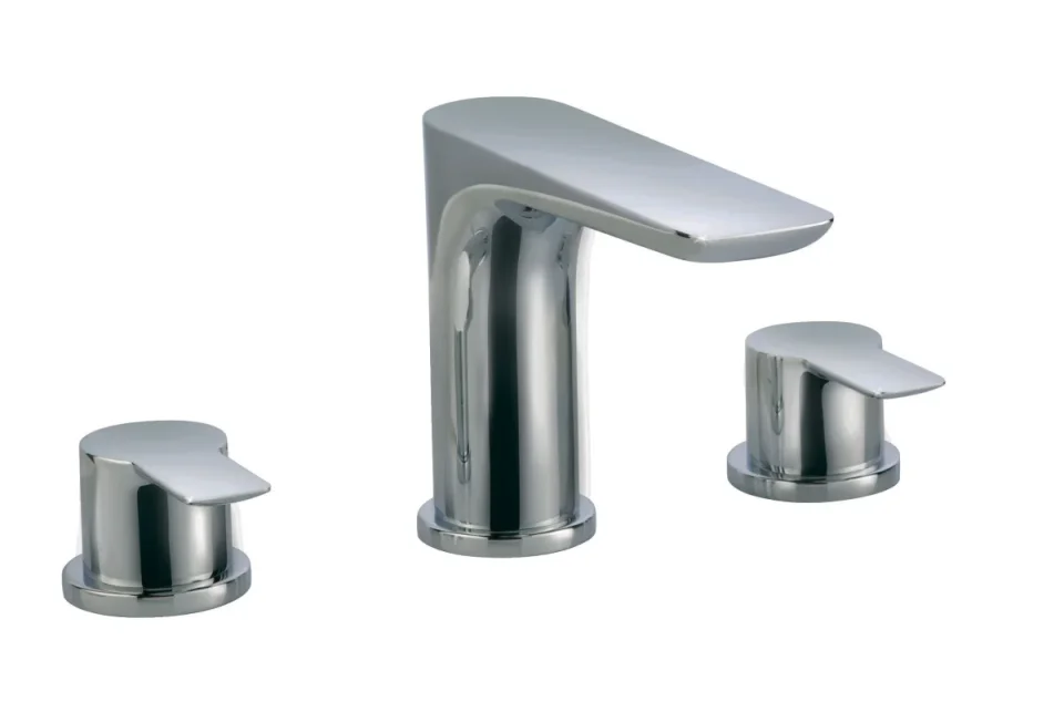 Just Taps Amore 3 Hole Basin Mixer Chrome product image - Image 1
