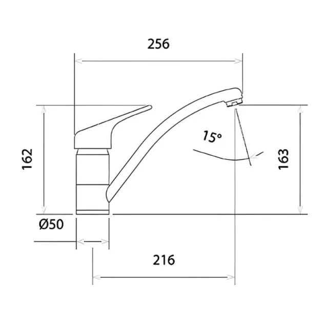 Just Taps Topmix Sink Mixer Swivel Spout product image - Image 1