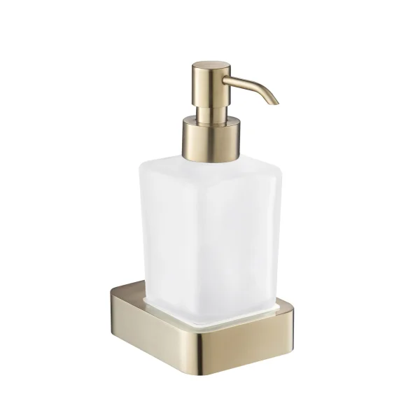 Just Taps Hix Soap Dispenser & Holder Brushed Brass