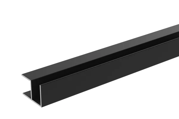 Burlington Aluminium Extrusion External Corner 11mm 2450mm Black