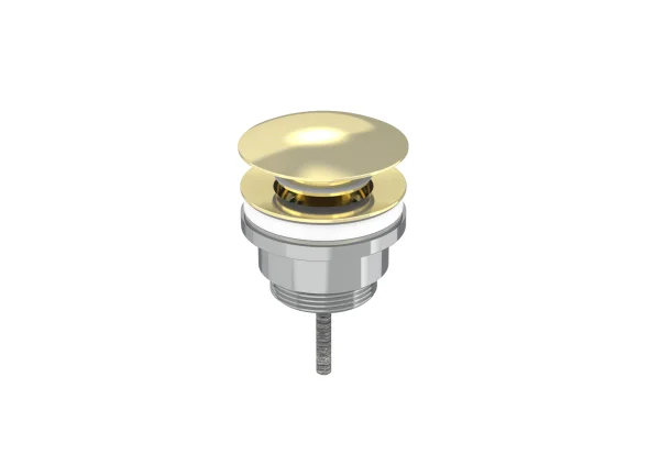 Saneux Universal Basin Waste, Slotted & Unslotted - Brushed Brass