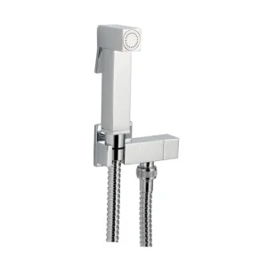 Just Taps Douche Square Set With Built In Angle Valve And Bracket Chrome