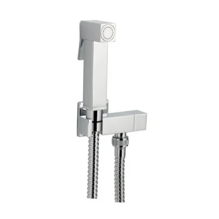Just Taps Douche Square Set With Built In Angle Valve And Bracket Chrome product image - Image 1