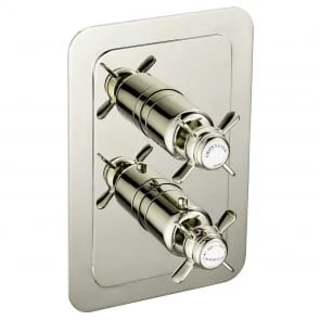 Just Taps Grosvenor Pinch Thermo Concealed 1 Outlet Shower Valve Vertical  Nickel