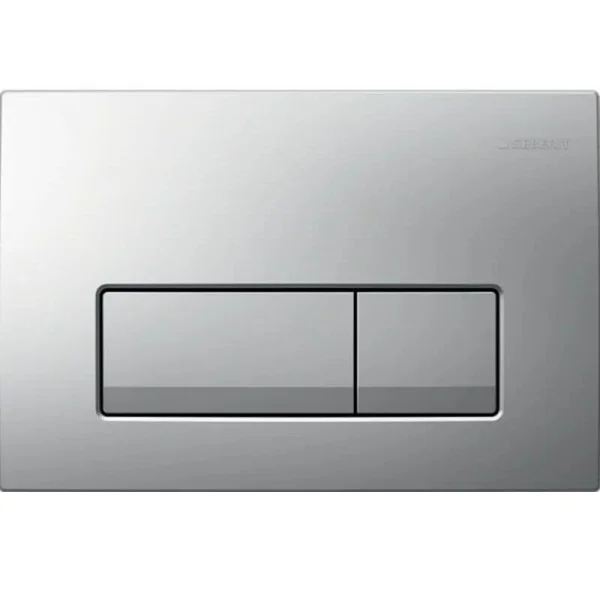 Geberit Delta50 Square Flush Plate For Dual Flush - Matt Chrome
