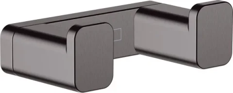 Hansgrohe Addstoris Q Towel Hook Double Brushed Black Chrome product image - Image 1