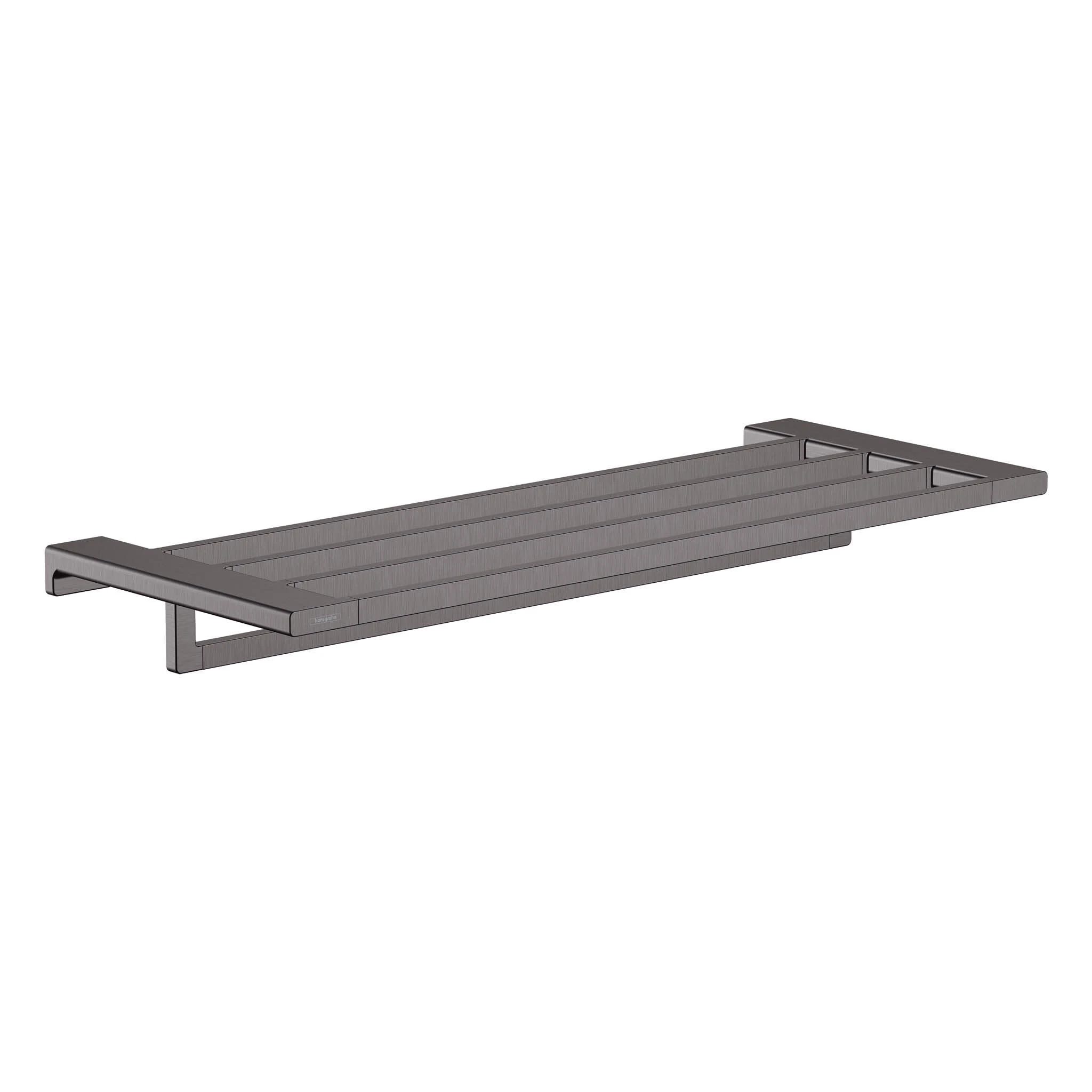 Hansgrohe Addstoris Q Towel Rack With Towel Rail Brushed Black Chrome
