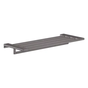 Hansgrohe Addstoris Q Towel Rack With Towel Rail Brushed Black Chrome