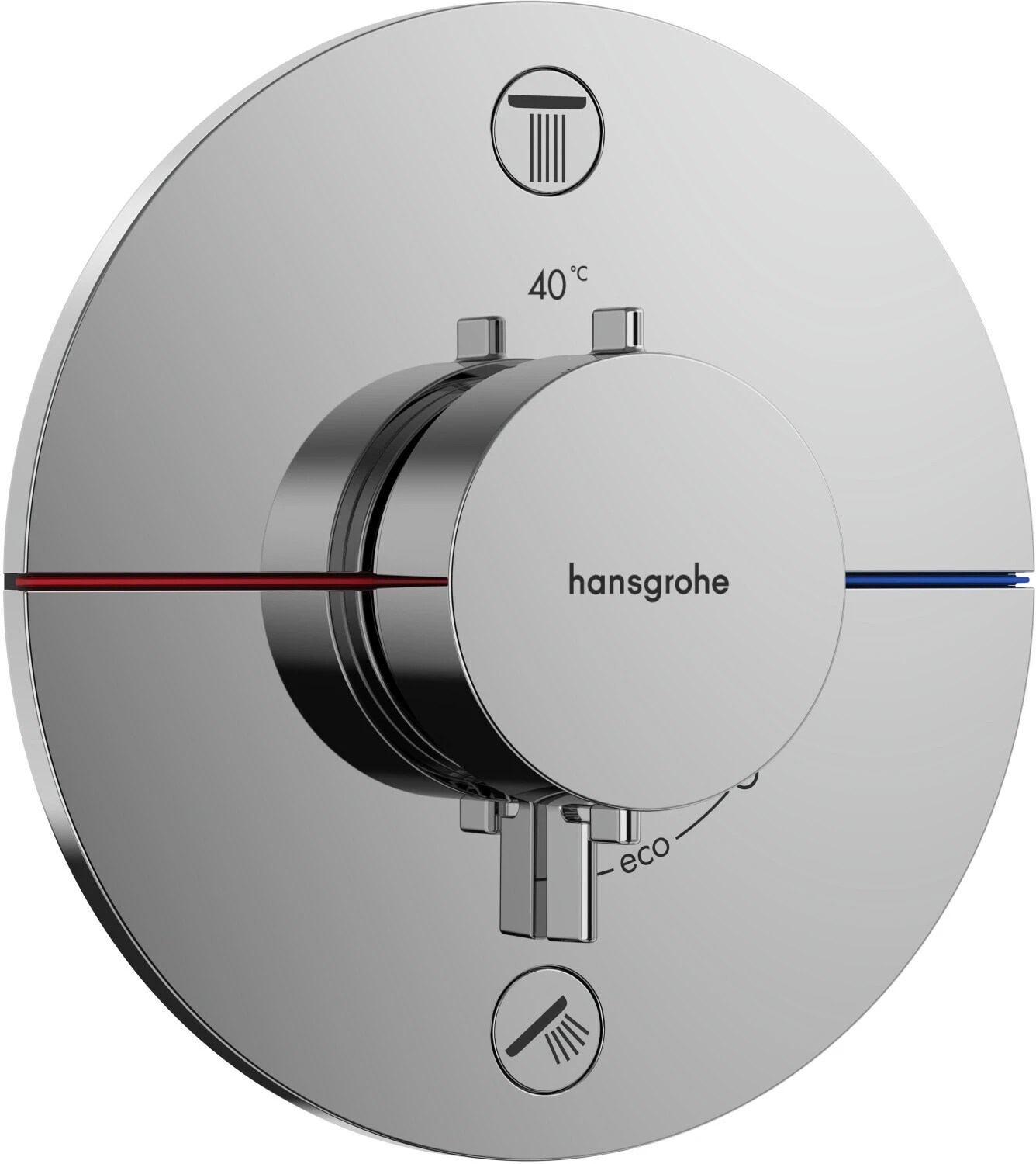 Hansgrohe Showerselect Comfort S Thermostatic Shower Mixer Concealed 262 X 233 X 168mm Chrome