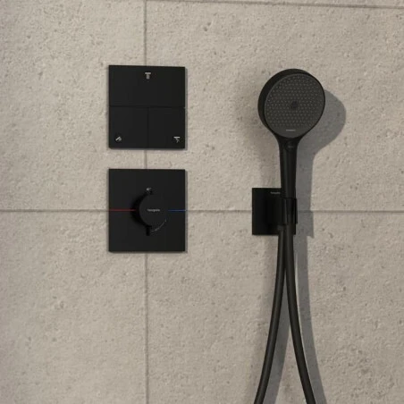 Hansgrohe Showerselect Comfort E Thermostatic Shower Mixer Concealed 262 X 233 X 168mm Black - Matt
