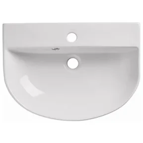 Roper Rhodes 550mm Orbit Thin Edge Basin 1 Tap Hole - White detail view - Image 3