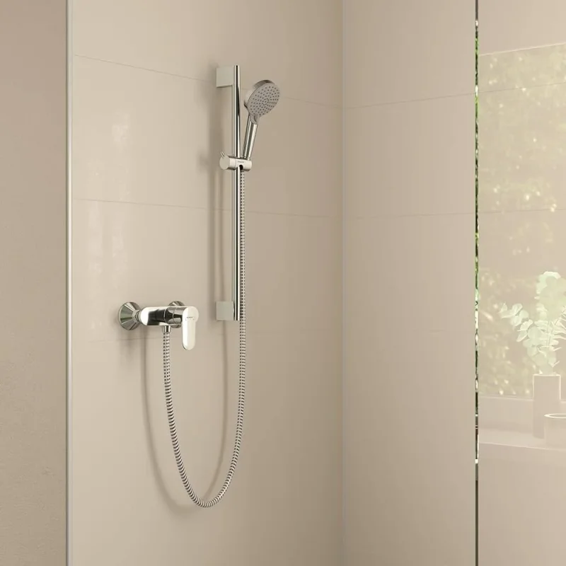 Hansgrohe Vernis Blend Single Lever Shower Mixer For Exposed Installation Chrome detail view - Image 2