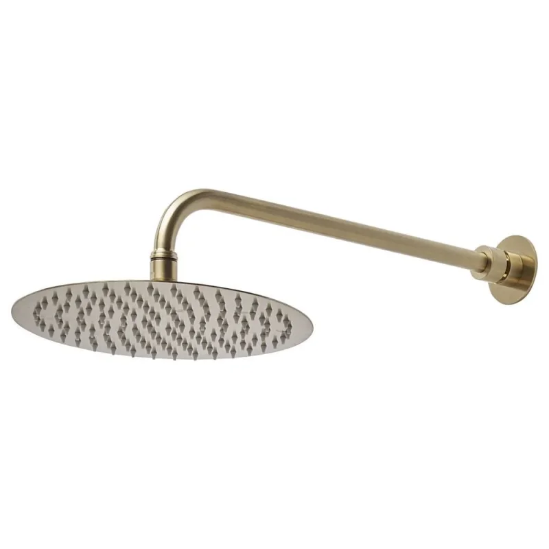 Roper Rhodes Round 250mm Shower Head - Brass detail view - Image 2