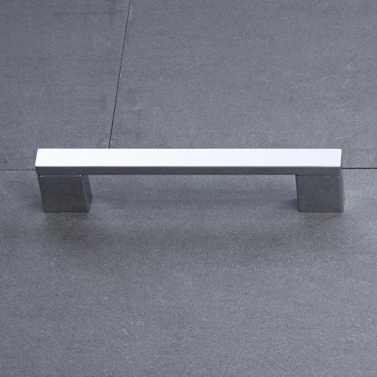 Roper Rhodes 300mm Modern Square Grab Bar - Chrome detail view - Image 2