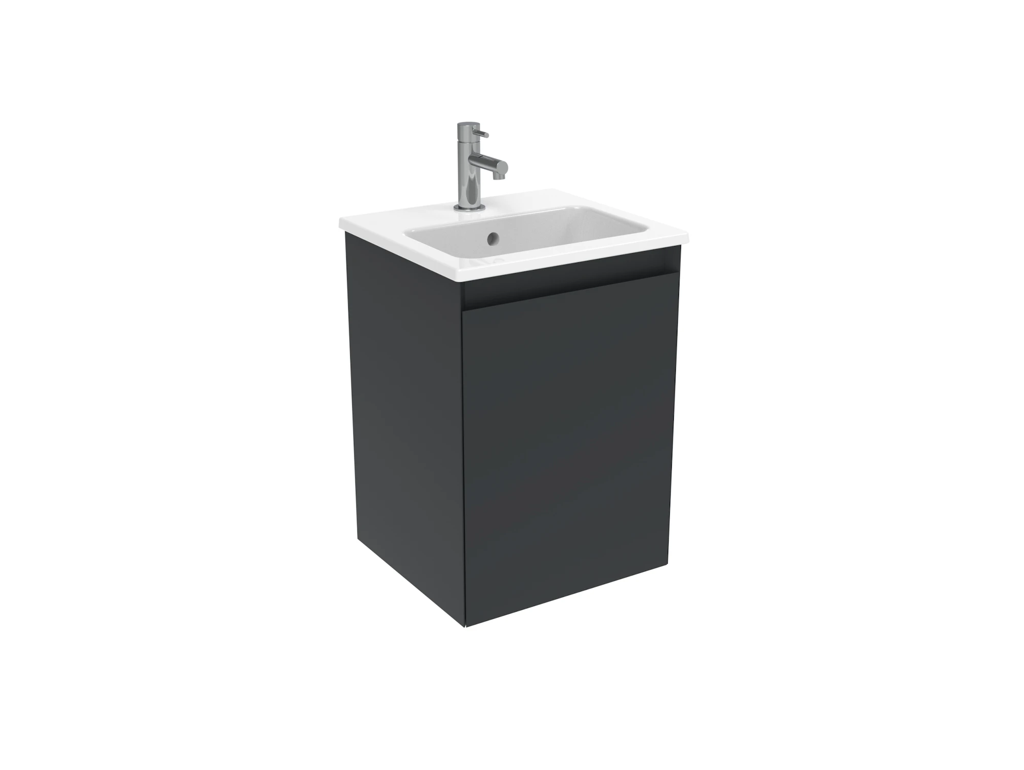 Saneux Uni 40cm 1 Door Wall Mounted Unit - Matte Anthracite
