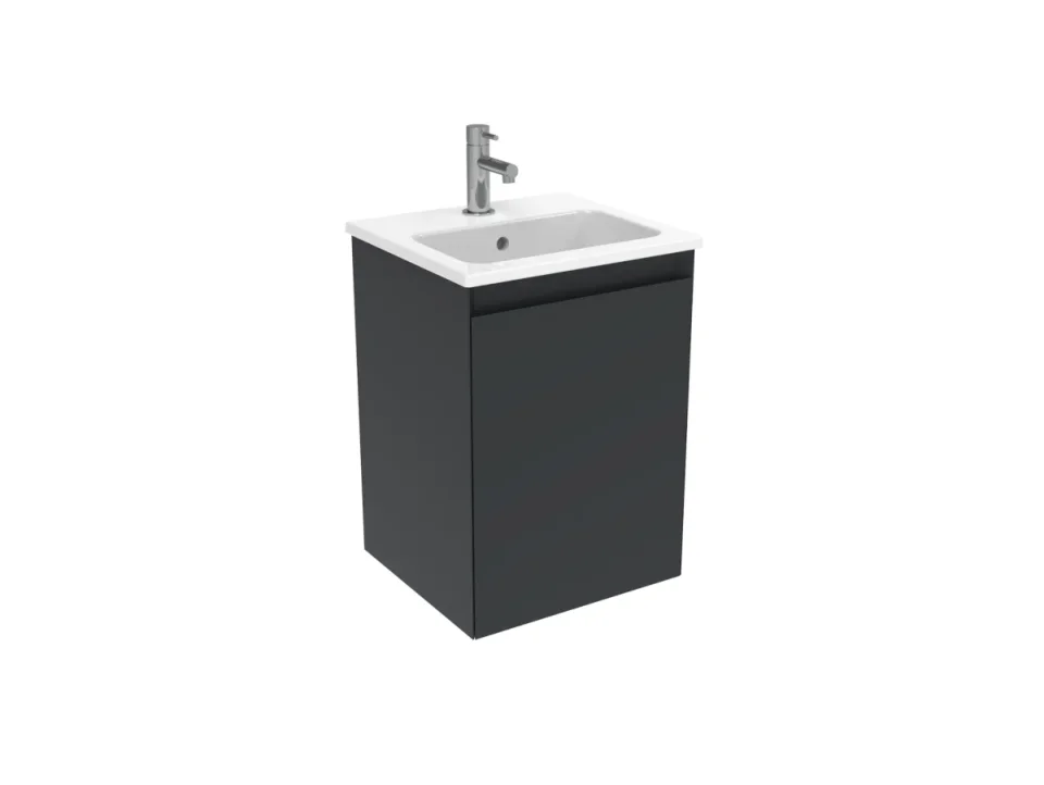 Saneux Uni 40cm 1 Door Wall Mounted Unit - Matte Anthracite product image - Image 1