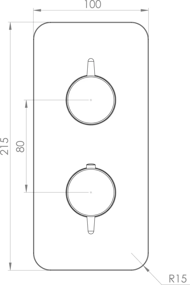 Saneux Eden 1 Way Handles & Plate Finish Kit In Portrait (for Ed019.bb) - Brushed Brass (pvd) detail view - Image 2