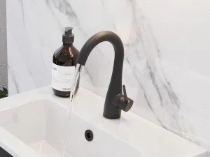 Saneux Eden Basin Mixer - Satin Black