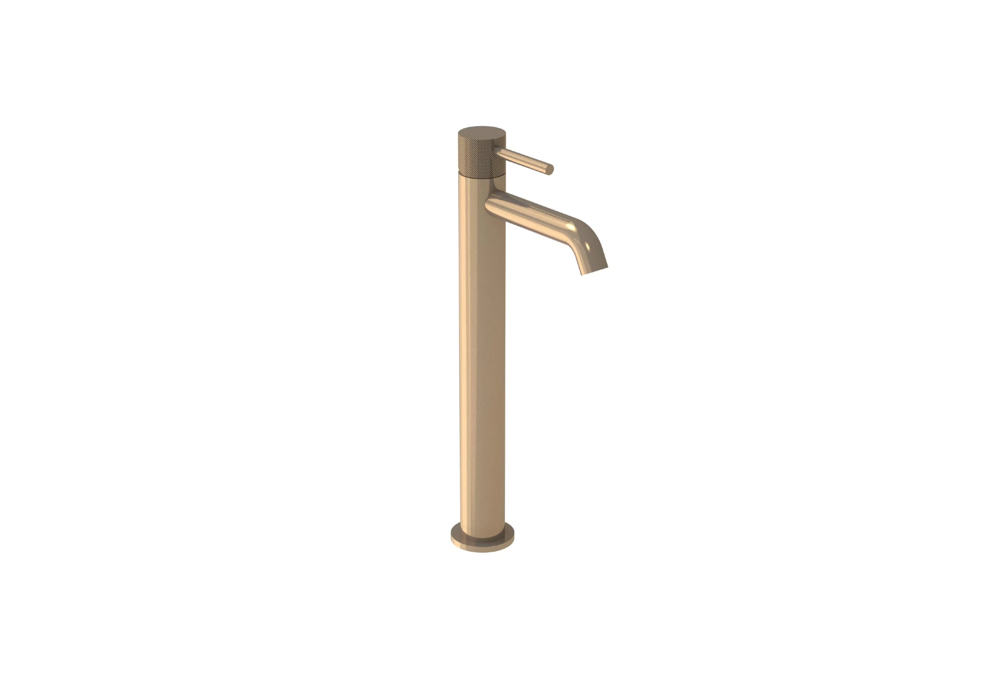 Saneux Cos Tall Basin Mixer Kit - W/ Knurled Handle - Brushed Bronze (pvd)