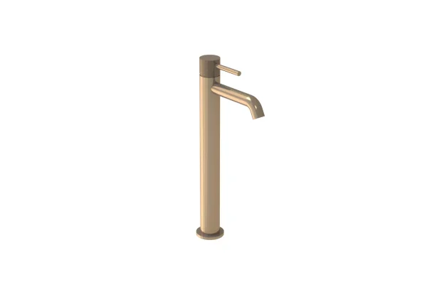 Saneux Cos Tall Basin Mixer Kit - W/ Knurled Handle - Brushed Bronze (pvd)