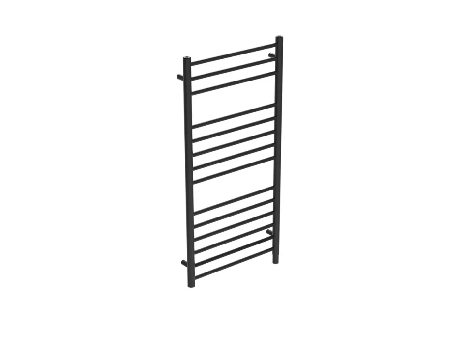 Saneux Ember 1000x500mm Pre-filled Towel Rail - Satin Black detail view - Image 2
