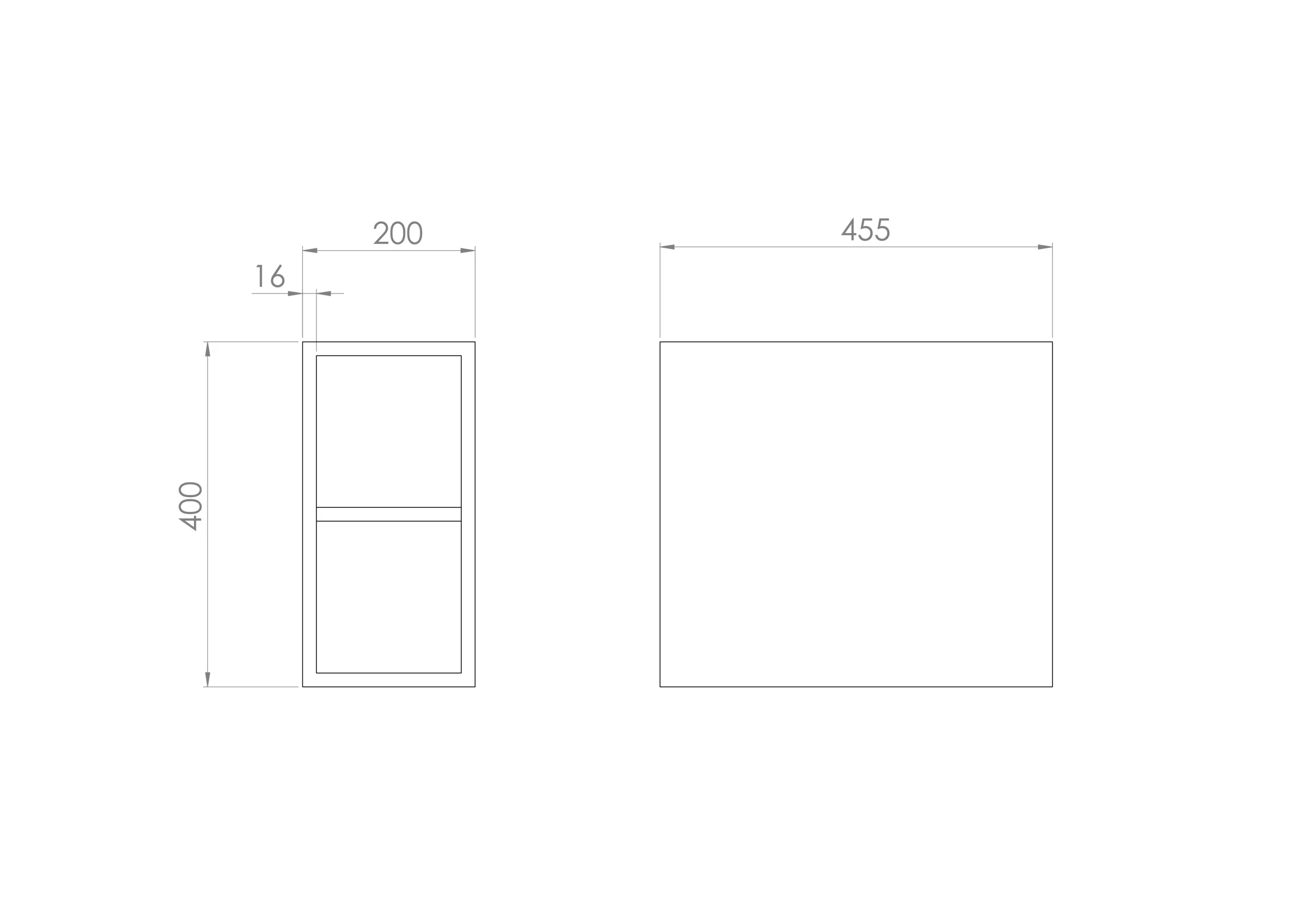 Saneux Furniture Spacer Unit - 200mm - Matte Sage