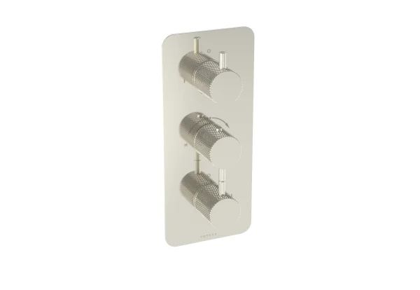 Saneux Cos Thermostatic Handle - Knurled - Brushed Nickel