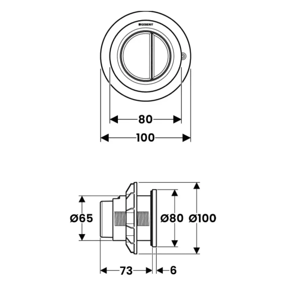 Geberit 116.057.kk.1 Type 10 Df Pne Plastic detail view - Image 2