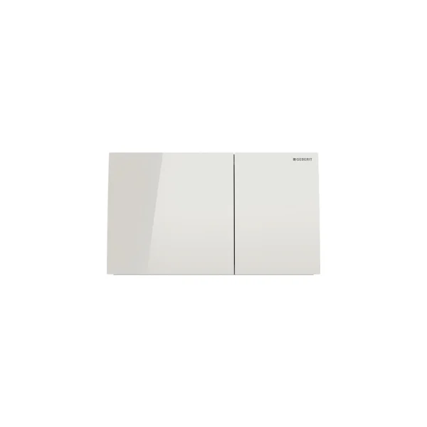 Geberit Sigma70 Square Flush Plate For Dual Flush - Glass - White