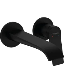 Hansgrohe Vivenis Single Lever Basin Mixer For Concealed Installation Wall-mounted With Spout 192 Mm Matt Black product image - Image 1