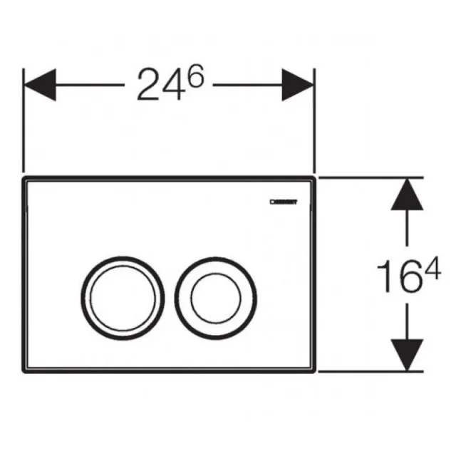 Geberit 115.125.11.5 Delta25 Dual F/p White detail view - Image 3