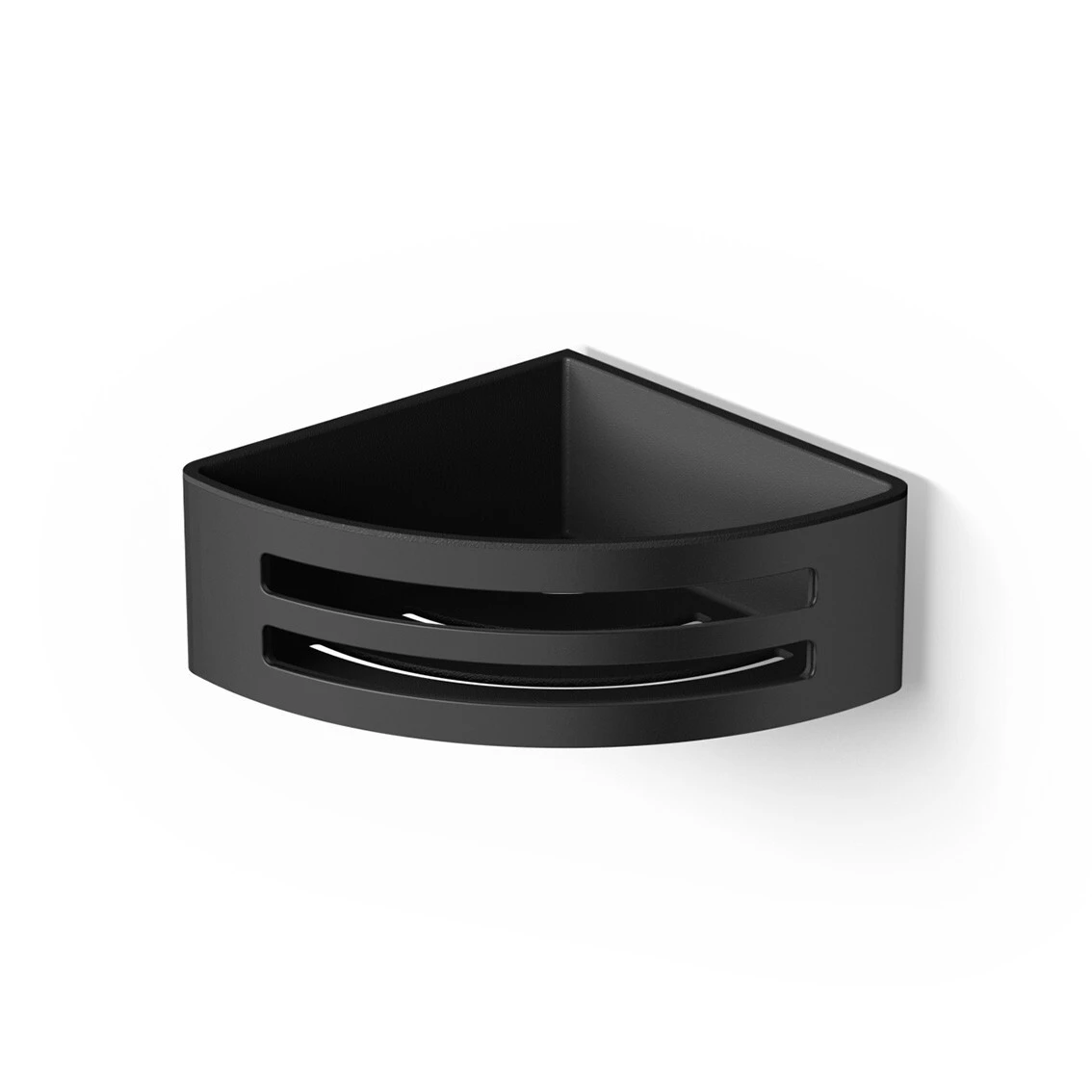Hib Corner Shower Basket (black) - Removable Tray