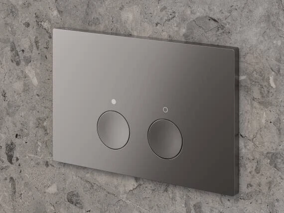 Axor Flushplate Flush Plates 370 X 225 X 100mm Gunmetal/chrome - Brushed