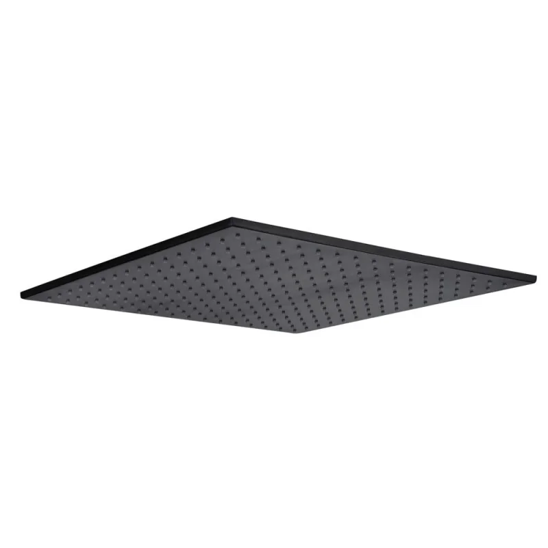 Just Taps Hix Shower Head 400mm Matt Black detail view - Image 3