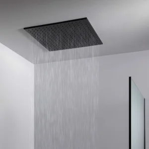 Just Taps Hix Shower Head 400mm Matt Black