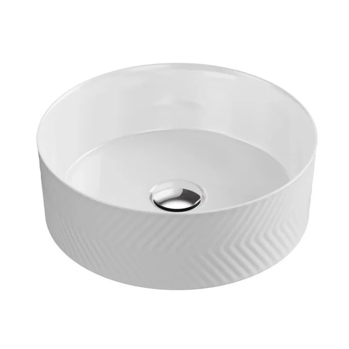 HIB striped Eden Round Countertop Washbasin product image - Image 1