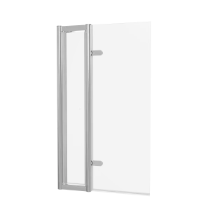 Burlington Classique Hinged Bath Screen With Access Door 850 Chrome (no Handle)