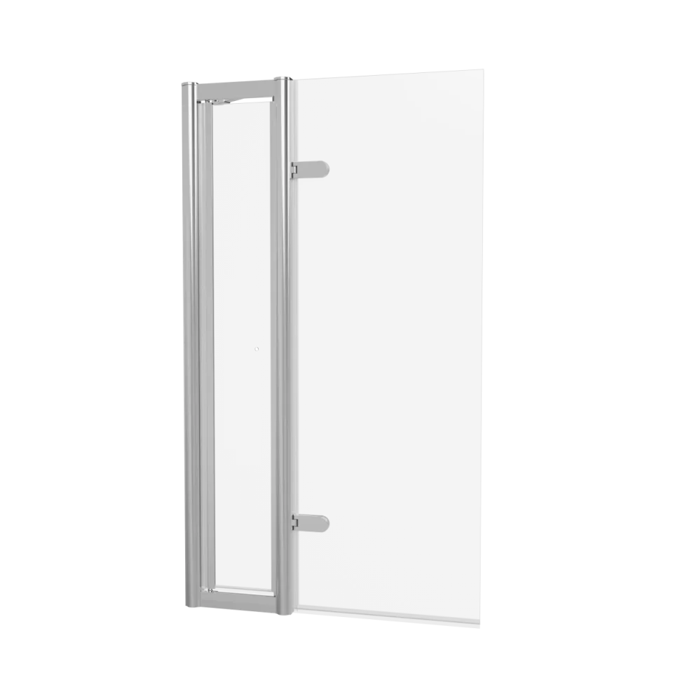 Burlington Classique Hinged Bath Screen With Access Door 850 Chrome (no Handle) product image - Image 1