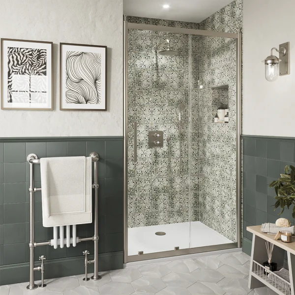 Burlington Classique Sliding Door A 1700 Moving Door Brushed Nickel