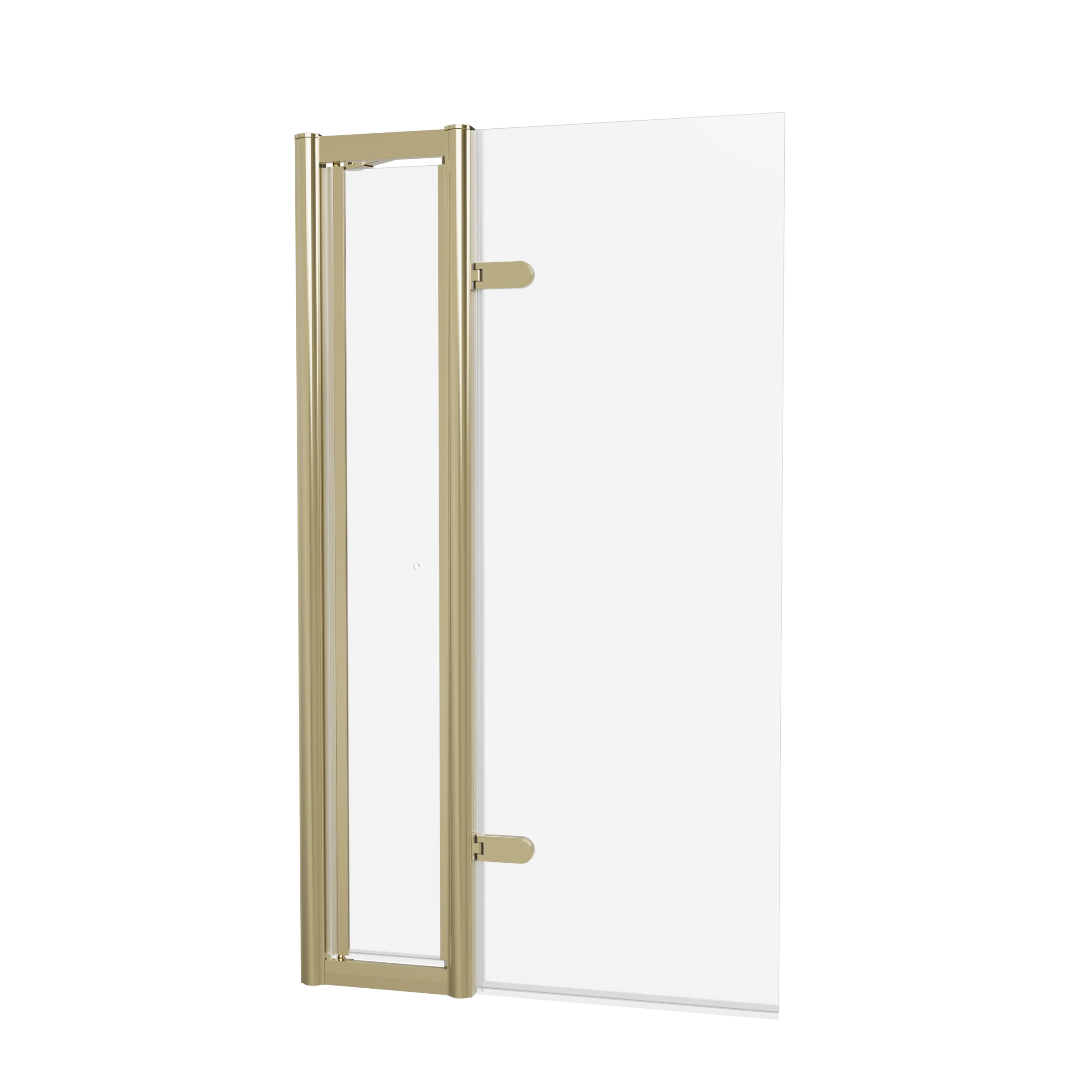 Burlington Classique Hinged Bath Screen With Access Door 850 Gold (no Handle)