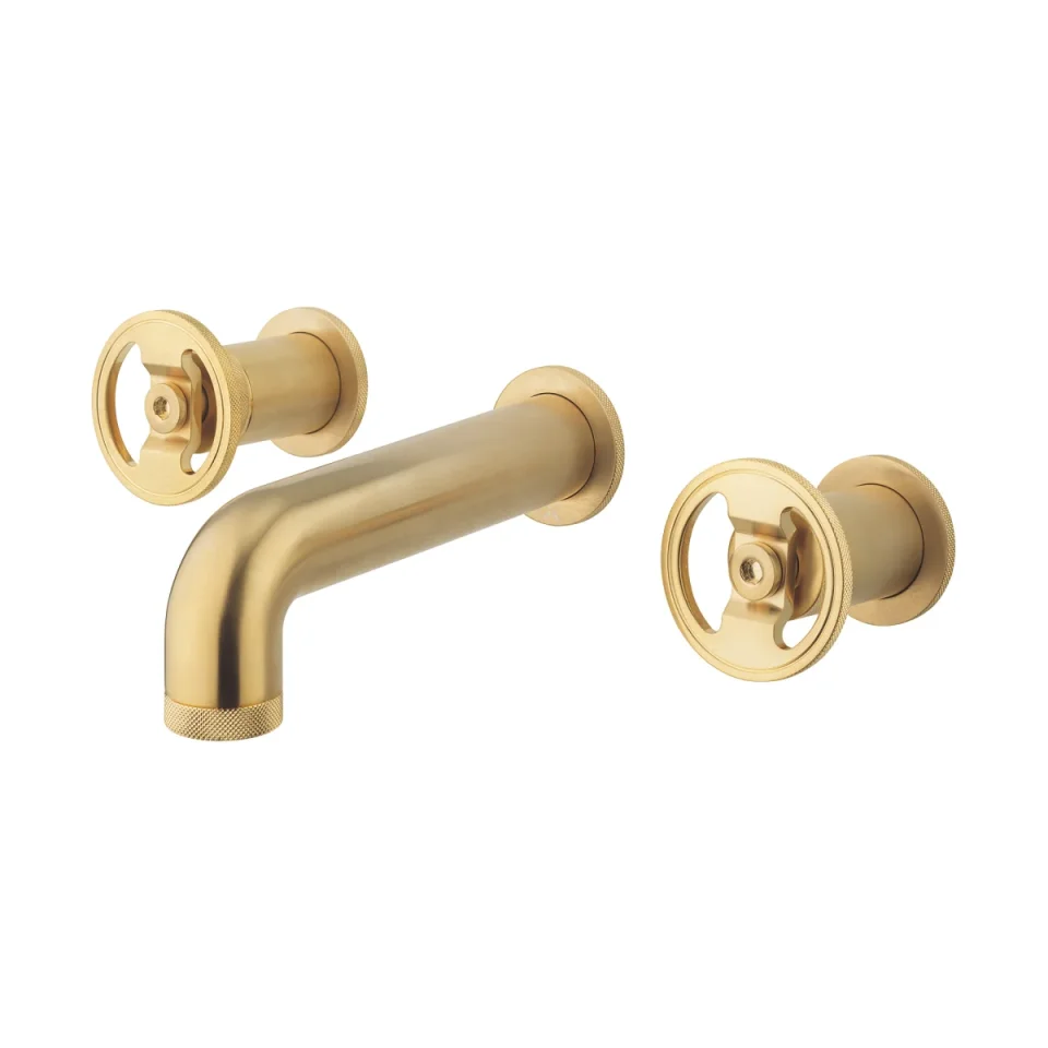 Crosswater Union Basin 3 Hole Wall Mounted Trim Set Union Brass product image - Image 1