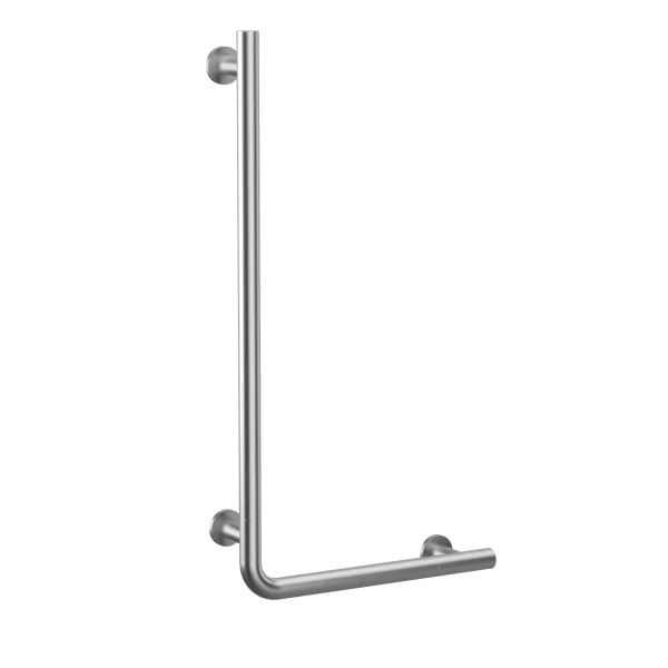 Crosswater Right Angle Grab Bar 843 x 446mm Brushed Nickel