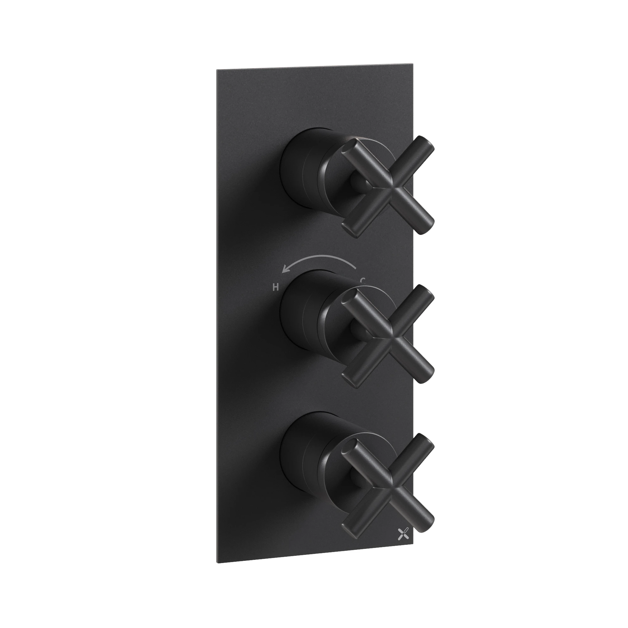 Crosswater MPRO Crosshead 3 Handle Trimset (must be paired with WLBP2000R or WLBP3000R) Matt Black