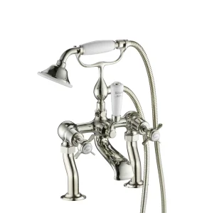 Just Taps Grosvenor Pinch Bath Shower Mixer With Kit Nickel