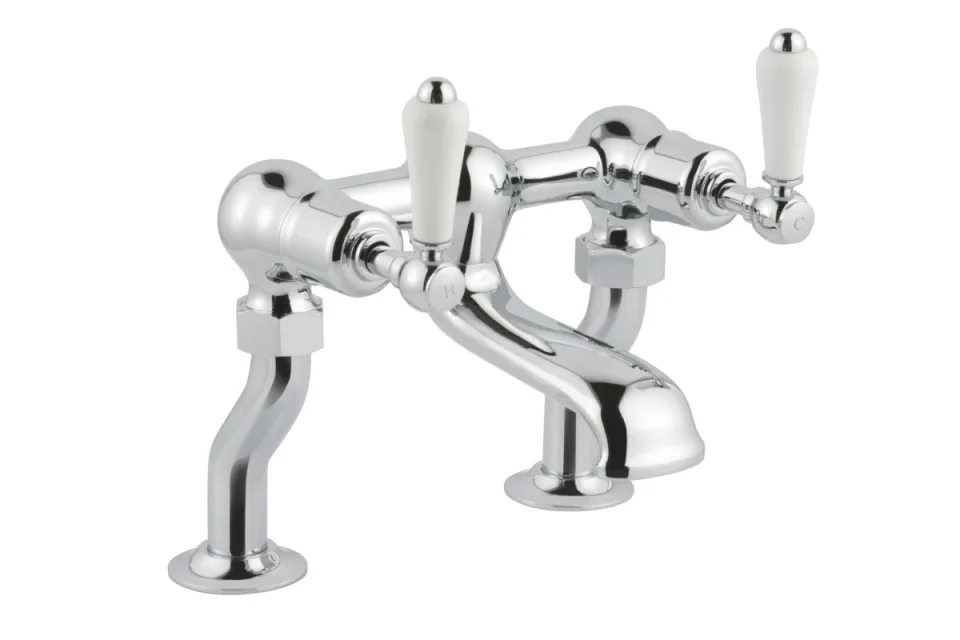 Just Taps Grosvenor Lever Deck Mounted Bath Filler Chrome product image - Image 1