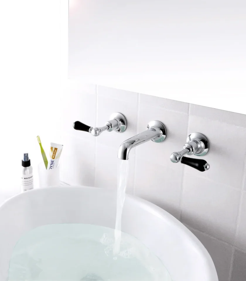 Just Taps Grosvenor Lever Concealed Wall Valves Matt Black product image - Image 1