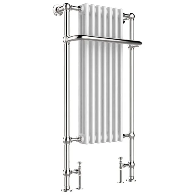 Just Taps Grosvenor Radiator 1130 X 553 X2 30 Chrome & White product image - Image 1