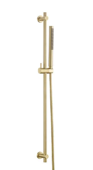 Just Taps Vos Slide Rail Kit Without Bottom Outlet Brushed Brass