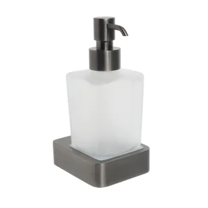 Just Taps Hix Soap Dispenser & Holder Brushed Black